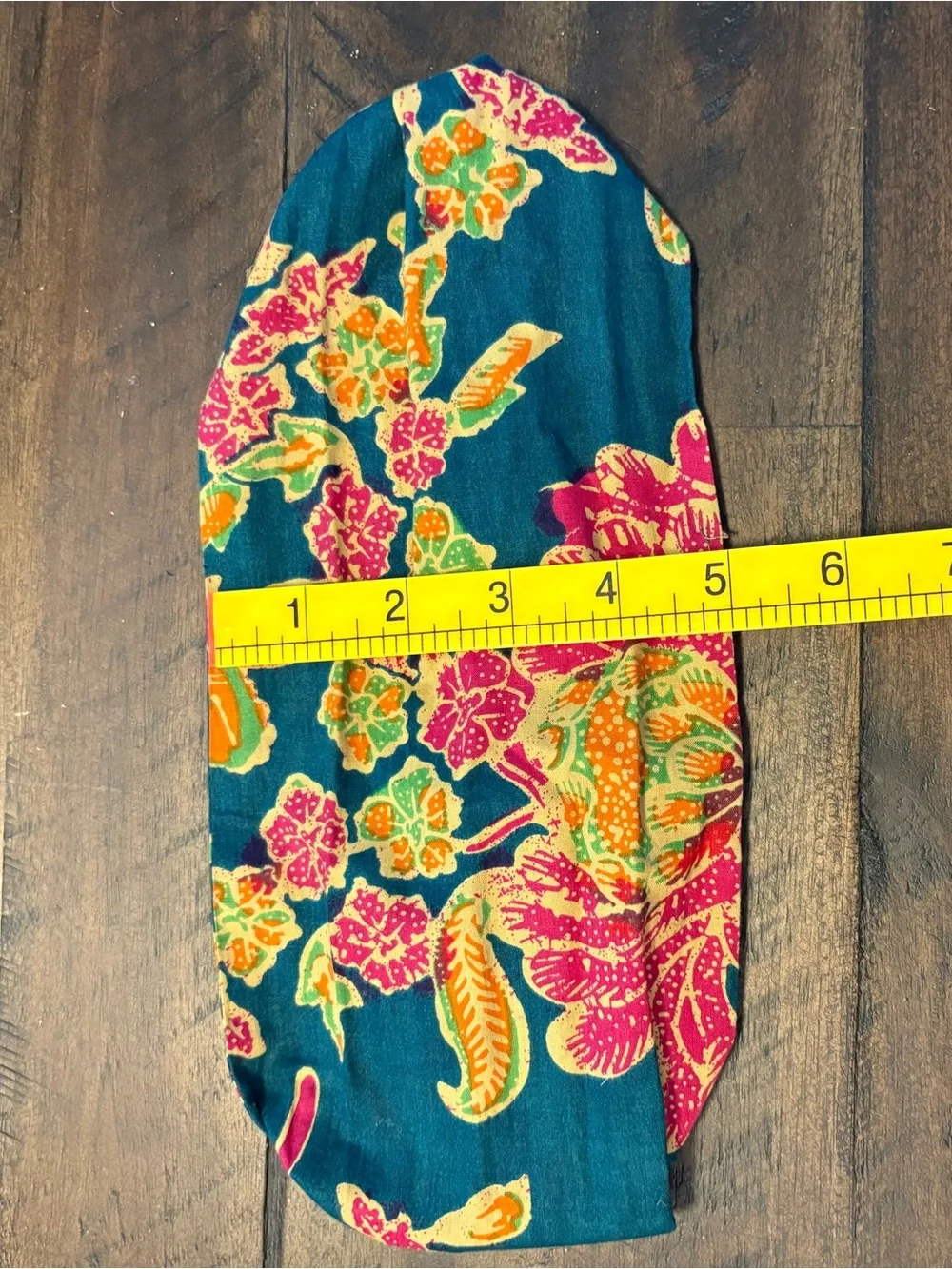 Handmade in France — Indian Printed Cotton Floral Wide Headband - Like New